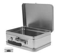 WATIIFUFU Caja de Almuerzo Metálica Asa y Cierre, Fiambrera Vintage Resistente para Guardar Alimentos, Contenedor Portátil para Trabajo y Picnic
