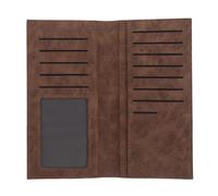 WATIIFUFU Cartera Larga Plegable para Hombre Color Marrón Billetera Delgada de Piel Sintética con Múltiples Ranuras para Tarjetas Tarjetero Vintage para Traje y Viajes Diseño