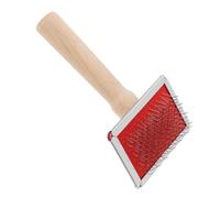 WATIIFUFU Cepillo Profesional para Mascota Mango de Madera, Peine Medio para Perros y Gatos, Herramienta para Desenredar y Eliminar Pelo Suelto, Cuidado Diario del Pelaje Seguro y Eficaz