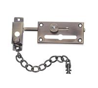 WATIIFUFU Cerradura de Cadena Manual de Acero Inoxidable en Pátina Verde Mecanismo Deslizante de Doble Pestillo Cadena de Seguridad para Puerta Interior y Entrada Protección Antirrobo