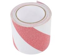 WATIIFUFU Cinta Antideslizante Reflectante Roja y White 10 Cm X 5 M, Cinta Adhesiva para Escaleras Superficie Mate Antideslizante, Señal de Advertencia para Suelo Mojado y Seguridad