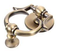 WATIIFUFU Clásico Llamador de Aleación de Zinc Dorado para Puerta Exterior Diseño Elegante y Resistente al Óxido, Incluye Accesorios Completos para Uso en Entrada Principal