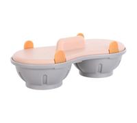 WATIIFUFU Cocedor de Huevos Escalfados para Microondas de Plástico Naranja, Solución para Desayuno en Casa, Vaporeras de Alimentos para Cocinas Modernas