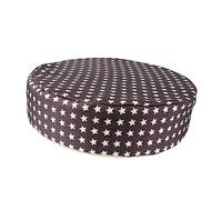 WATIIFUFU Cojín Elevador Antideslizante Redondo Para Silla De Comedor Infantil, Cómodo Esponja, Diámetro 32 Cm, Grosor 8 Cm, Color Café Estrellas, Uso Doméstico y Viajes, Para Bebés y Niños Pequeños