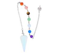 WATIIFUFU Colgante de Cono Hexagonal de Cristal Péndulo de Cristal Natural Joyería Colgante de Bricolaje para Usar Meditación o Rituals Espirituales