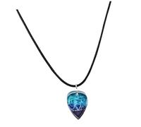 WATIIFUFU Collar Colgante de Púa de Guitarra Acrílico para Hombre y Mujer Diseño Corazón Decorativo Collar Ligero y Resistente Accesorio de Moda para Regalos Guitarristas