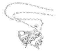 WATIIFUFU Collar Creativo para Mujer con Colgante de Estructura Molecular Química Diseño Detallado para Uso Diario y Ocasión Especial Accesorio para Profesores y Amantes Ciencia