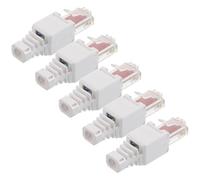 WATIIFUFU Conectores Rj45 Cat6 sin Crimpado para Cable Ethernet 5 Unidades Conectores Modulares Paso a Paso Extremos de Red Gigabit para Configuración de Redes Domésticas y Profesionales