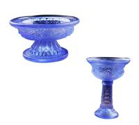 WATIIFUFU Copas de Ofrenda Budista de Cristal Transparente, Juego de 2 Copas Delicadas y Decoración del Templo, Tazas de Vidrio para Rituales y Uso Doméstico