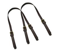 WATIIFUFU Correa de Hombro Ajustable Accesorios Duraderos para Bolsas DIY Negro de Cuero Sintético Doble Hebilla Paquete de 2 Piezas para Bolso de Mano y Clutch