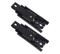 WATIIFUFU Corredera para Cajón 2 Piezas 10 Cm Extensión Total Riel Telescópico de Acero Inoxidable Cojinetes de Bolas 3 Etapas Deslizamiento Suave para Cocina, Armario y Muebles de