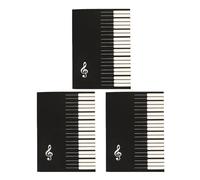 WATIIFUFU Cuaderno de Partituras Papel Negro Reutilizable para Piano y Guitarra de 3 Piezas Desprendibles Adecuado para Práctica Musical al Aire Libre