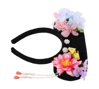 WATIIFUFU Diadema Retro de Princesa para Mujer Diadema Vintage Dinastía Qing Tocado de Flores Artificiales para Niñas para Fotos y Eventos Tradicionales