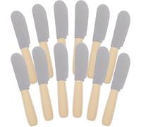 WATIIFUFU Espátulas Alisador de Tartas 12 de Acero Inoxidable y Plástico para Untar Mantequilla y Queso Adecuado para Repostería y Pastelería Profesional