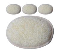 WATIIFUFU Esponja de Lufa Natural Corporal y 4 Piezas 10X145 CM Beige para Ducha y Baño Esponja Vegetal Suave Biodegradable para Limpieza y Cuidado Personal Diario