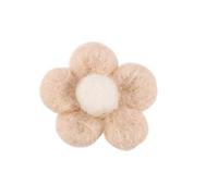 WATIIFUFU Flor Adecuado para Dry Felting de Fieltro de Lana Beige de Cinco Pétalos Accesorio para Horquillas Buena Plasticidad y Colores Puros para Manualidades DIY