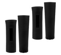 WATIIFUFU Funda de Silicona Negra para Micrófono Inalámbrico Antideslizante y Antivuelco Protector Resistente a Impactos para Karaoke y Eventos Pack de 2 Juegos 4 Piezas