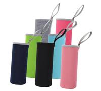 WATIIFUFU Funda Térmica para Taza de 550 Ml Set 7 Piezas Colores Variados Negro Azul Claro Rojo Gris Rosa Claro Azul Marino Verde Material Tela Antideslizante Resistente al Calor