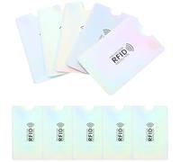 WATIIFUFU Fundas Protectoras RFID para Tarjetas 10 Piezas Pet Aluminio PE