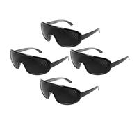 WATIIFUFU Gafas Correctoras Agujeros Estenopeicos Negras Pack 4 Unidades Diseño Unisex Portátil para Mejora Visual Protección Ocular Actividades al Aire Libre y Uso Diario