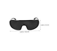 WATIIFUFU Gafas Correctoras Estenopeicas Negras 4 Piezas para Corrección Visual, Portátiles y Ergonómicas, Ideales para Deportes al Aire Libre y Uso Diario, Protección Completa contra Polvo