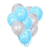 WATIIFUFU Globos de Látex Ambiente Festivo y Colorido de 12 Pulgadas Juego de 10 Navideños Copos de Nieve para Decoración de Fiestas Navideñas en Casa y Clubes