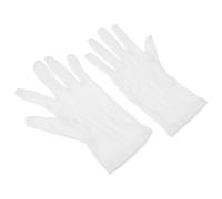 WATIIFUFU Guantes de Árbitro para Billar y Snooker, 1 Par de Poliéster y Algodón en Color Blanco, Elásticos, sin Botones, para Árbitro de Piscina y Partido de Snooker Profesional