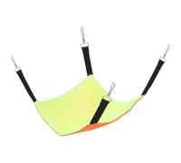 WATIIFUFU Hamaca Colgante para Gatos M Tamaño, Malla Transpirable, Doble Cara, Cama para Mascotas Pequeñas, Nido Colgante para Jaula, Color Verde Fluorescente y Naranja, Uso Diario y Fácil