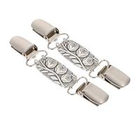 WATIIFUFU Hebillas de Bufanda de Aleación Plata Diseño Retro y Forma Creativa, 2 Piezas para Decoración y Clips de Suéter Delicados