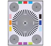 WATIIFUFU Herramienta de Calibración Cctv 40x30 Cm Póster Adhesivo para Prueba de Enfoque y Resolución de Lentes, Tabla de Colores para Monitor de Cámaras de Seguridad, Accesorio