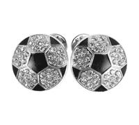 WATIIFUFU Juego de 2 Broches de Fútbol Incrustaciones de Brillantes en Aleación de Zinc, Alfiler Seguro y Diseño Versátil para Bufandas y Sombreros en Uso Diario