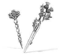 WATIIFUFU Juego de 2 Broches Escoceses Vintage Diseño en Aleación Resistente al Deslustre para Camisas y Ropa Elegante