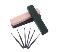WATIIFUFU Kit de Limpieza de Oídos con 3 Herramientas de Acero al Carbono Cucharas Espirales y Palillos Metálicos Colores Rosa Azul y Verde Oscuro Portátil para Uso Doméstico y Viaje