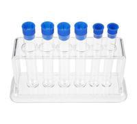 WATIIFUFU Kit de Soporte para Tubos de Ensayo Gradilla de Plástico Transparente, Diseño Ahorrador de Espacio y Superficie Pulida para Laboratorio y Hogar Color Aleatorio