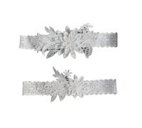 WATIIFUFU Liga De Encaje Floral Para Novia De Boda Cinturón De Bodas Ajustable Accesorio De Fotos