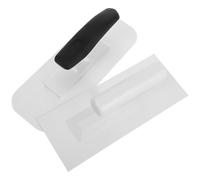 WATIIFUFU Llana de Acabado para Yeso 2 Piezas Borde Liso y Curva Plástica Herramienta para Enlucido Artístico y Reparación de Paredes Adecuado para Bricolaje y Albañilería Profesional