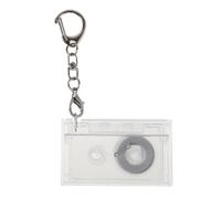 WATIIFUFU Llavero de Casete Retro: Colgante con Cierre para Amantes de la música, Cinta de Radio Transparente para Mochila, decoración de Fiesta de los 80 con NFC.