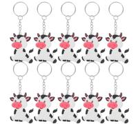 WATIIFUFU Llaveros de Vaca de PVC y Aleación de Zinc Paquete de 24 Piezas Colgantes Pequeños para Mochilas Carteras y Fiestas Infantiles Accesorios Decorativos Temáticos para Regalos y