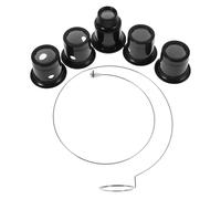 WATIIFUFU Lupa para Relojero Profesional con Clip Ajustable, Aumentos Múltiples 3x-20x, Lente Óptica Transparente, Kit 6 Piezas con Cable de Acero, Herramienta de Precisión para Reparación