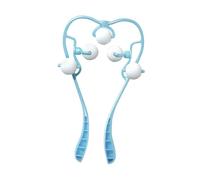 WATIIFUFU Masajeador de Cuello Rodillos 5 Cabezas Azul Manual para Alivio Muscular y Circulación Mejorada Dispositivo Masaje Cervical Hogar Uso Terapéutico Bienestar Adultos