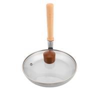 WATIIFUFU Mini Sartén Japonesa Antiadherente con Mango Vertical y Tapa, Sartén Pequeña para Huevos y Tamagoyaki, Cacerola de 17 Cm para Cocina a Fuego Directo, Utensilios de Cocina