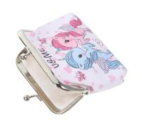 WATIIFUFU Monedero Pequeño para Mujer Bolso Unicornio Decorativo Portátil Cremallera Capacidad Adecuada para Viaje Playa y Uso Diario