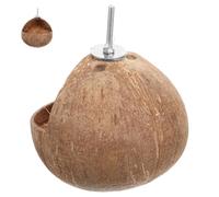 WATIIFUFU Nido para Pájaros Hecho de Cáscara de Natural, Cama Decorativa para Jaulas, Tamaño Mediano, Adecuado para Loros y Periquitos, Nido Exterior Resistente, Accesorio para Jaula