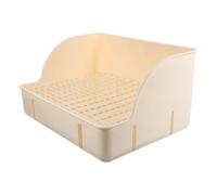 WATIIFUFU Orinal de Entrenamiento para Conejos y Cobayas de Plástico Blanco Bordes Redondeados Que Evita Que la Mascota Se Quede Atrapada, Adecuado para Sala de Estar y Parque