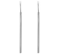 WATIIFUFU Palillos Portátiles y Ligeros de Acero Inoxidable para Eliminar la Cera del Oído 2 Piezas para Limpieza Profesional y Uso en Casa