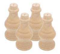 WATIIFUFU Patas de Muebles de Madera Maciza Torneada 6x12 Cm 4 Piezas para Sofá Escritorio Armario Rústico Repuesto Elevadores Decorativos para Muebles