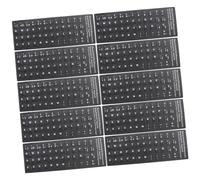 WATIIFUFU Pegatina Teclado Español 10 Piezas de PVC Negro, Disposición del Teclado para Cambiar Idioma, sin Residuos, Adecuado para Escuela y Oficina