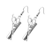 WATIIFUFU Pendientes Colgantes para Mujer con Diseño Creativo de Tijeras y Secador Accesorios de Moda Cómodos y Ligeros para Fiestas y Uso Diario