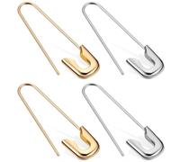WATIIFUFU Pendientes De Alfiler Para Mujer, 2 Pares De Pendientes De Aleación, Estilo Moderno Para Conciertos y Festivales, Color Plateado, Decoración Para Orejas