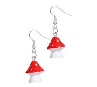 WATIIFUFU Pendientes Decorativos de Mujer Rojos Estilo Vintage Setas Creativas Accesorios Ligeros para Uso Diario Fiesta y Moda